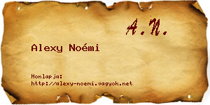 Alexy Noémi névjegykártya